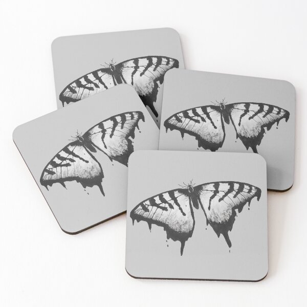 Item preview, Black-And-White Ink Drip Butterfly designed and sold by cryptidartworks.