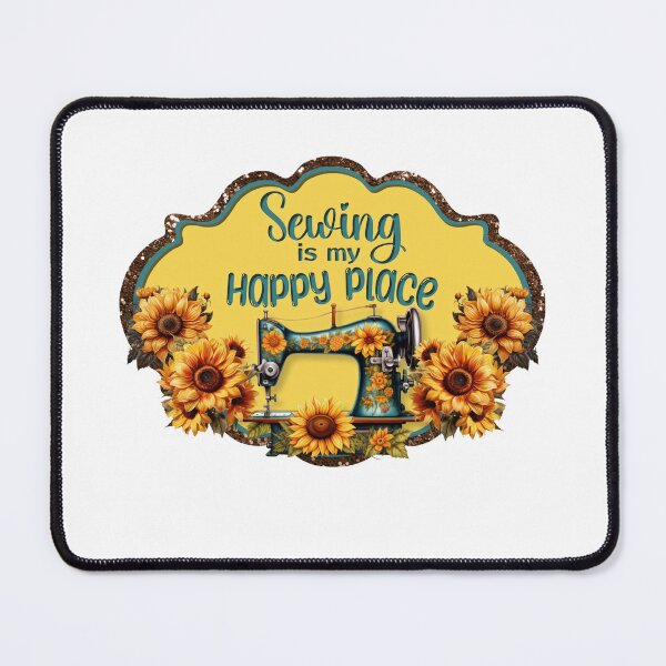 Item preview, Sewing is My Happy Place – Floral Vintage Style designed and sold by Hearts Of Appalachia.