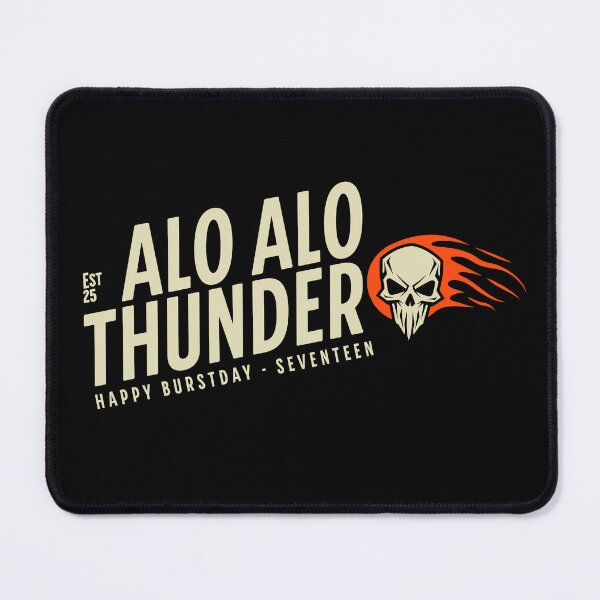 Item preview, Alo alo thunder seventeen typography Morcaworks designed and sold by Morcawork.