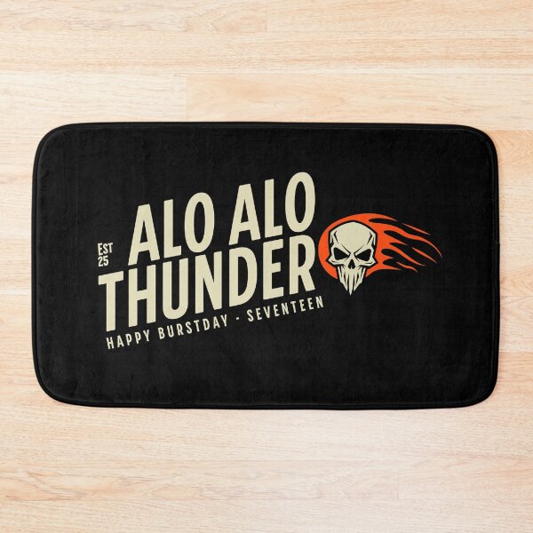 Item preview, Alo alo thunder seventeen typography Morcaworks designed and sold by Morcawork.