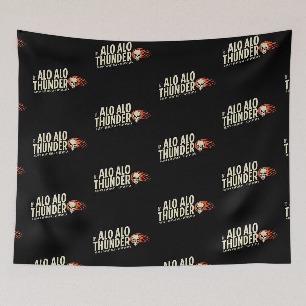 Item preview, Alo alo thunder seventeen typography Morcaworks designed and sold by Morcawork.
