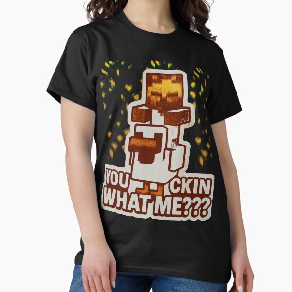 Artikel-Vorschau von Chicken Jockey - What, Me? | Minecraft Fanart 2025, designt und verkauft von trexxak.