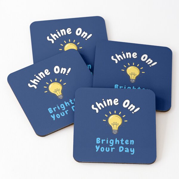 Item preview, Shine On! Brighten Your Day, Yellow Light bulb, Puns, Quotes, Positive  designed and sold by AASparksDesigns.