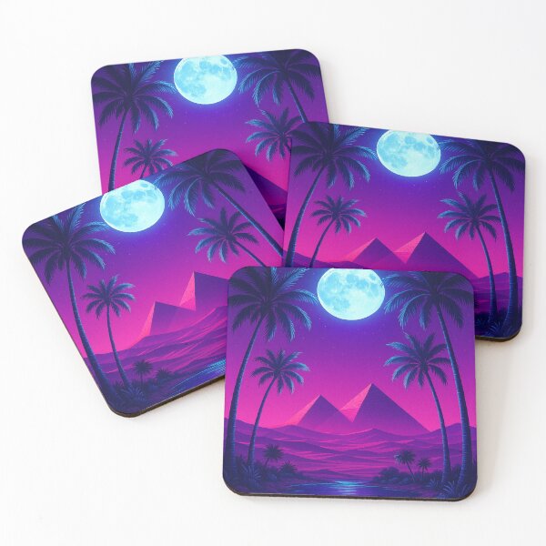 Item preview, Moonlit Mirage Over Neon Desert designed and sold by dessertcruzing.