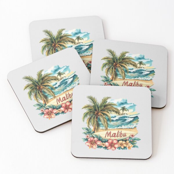Item preview, Malibu Beach – Surf & Sunset Vibes designed and sold by Myra365Art.