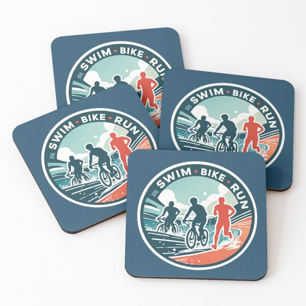 Item preview, “Swim • Bike • Run – Triathlon Badge Emblem” designed and sold by Triathlongram.