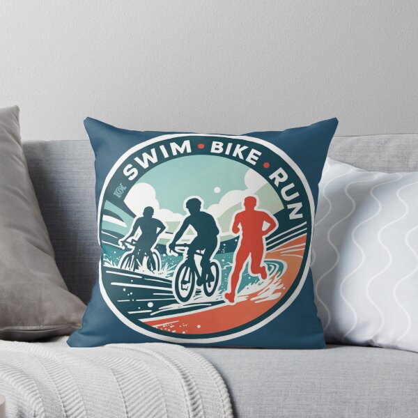 Item preview, “Swim • Bike • Run – Triathlon Badge Emblem” designed and sold by Triathlongram.