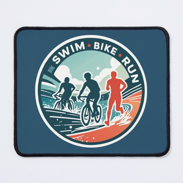 Item preview, “Swim • Bike • Run – Triathlon Badge Emblem” designed and sold by Triathlongram.