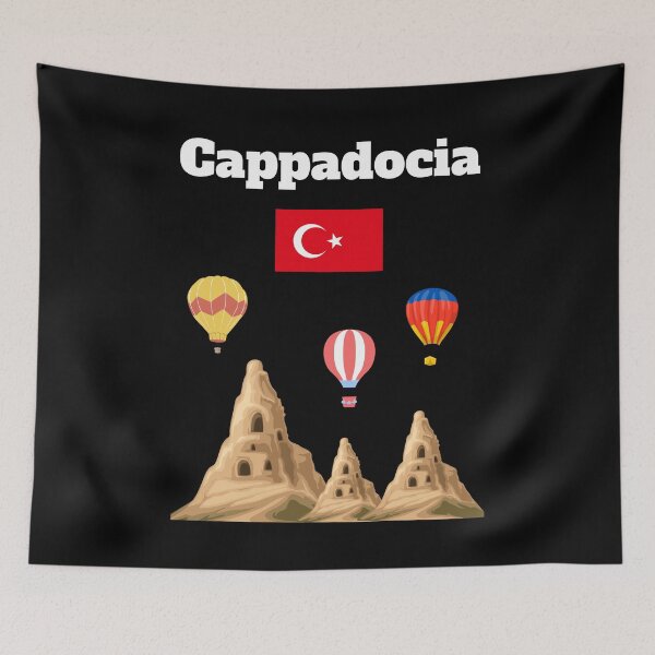 Item preview, Cappadocia Souvenir Turkey keepsake Turkish history Hot air balloon Turkey flag  designed and sold by Artstastic.