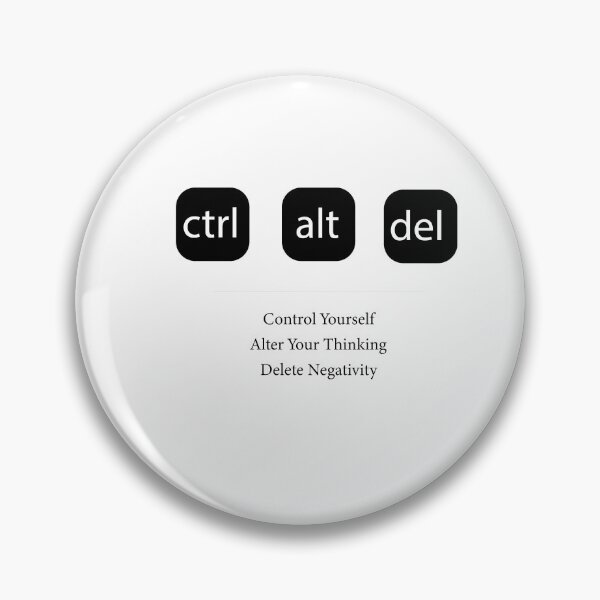 Item preview, Motivational keyboard quote: ctrl alt del control youself alter thinking designed and sold by Gracie_Designs.