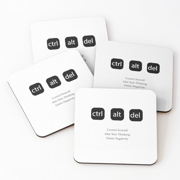 Item preview, Motivational keyboard quote: ctrl alt del control youself alter thinking designed and sold by Gracie_Designs.