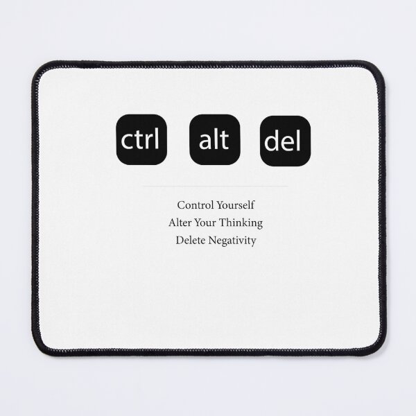 Item preview, Motivational keyboard quote: ctrl alt del control youself alter thinking designed and sold by Gracie_Designs.