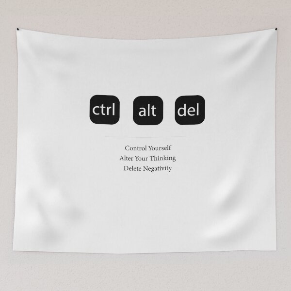 Item preview, Motivational keyboard quote: ctrl alt del control youself alter thinking designed and sold by Gracie_Designs.