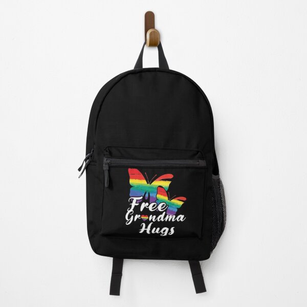 Item preview, Free Grandma Hugs Butterfly LGBT Rainbow Gay Pride designed and sold by Dmetalx Art Apparel.