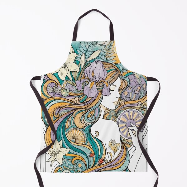 Item preview, Modern Art Nouveau Illustration - Female Figure with Symbolic Floral and Animal Motifs designed and sold by Ojo de Lilith.