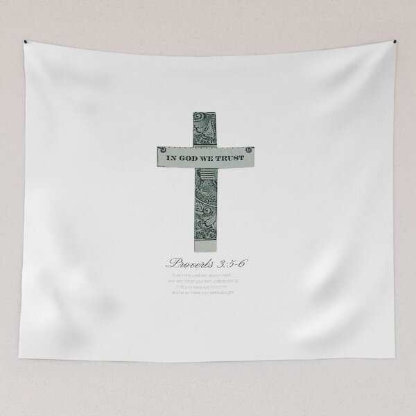 Item preview, Money bill cross in god we trust Proverbs 3:5-6 verse bible  designed and sold by Gracie_Designs.