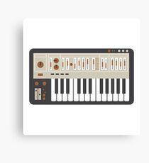 Retro Synth Keyboard Canvas Print