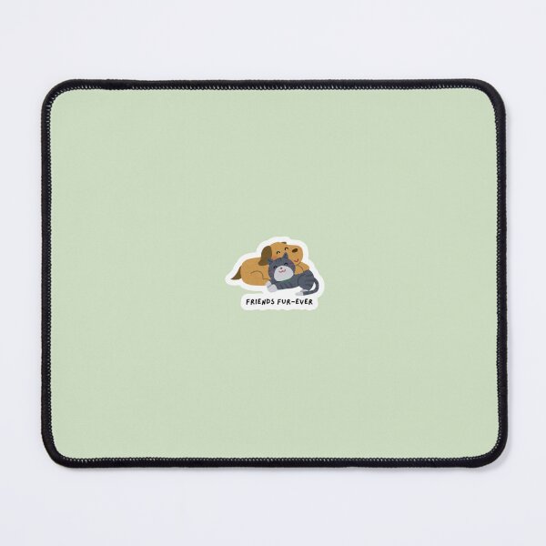 Item preview, "Friends Fur-ever" Cat & Dog Cuddle Friends designed and sold by cute-and-punny.