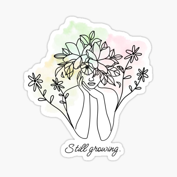 Item preview, Still Growing – Watercolor Feminine Strength Design designed and sold by RubyMoonStudio.