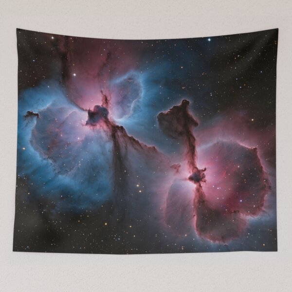 Item preview, Striking Masterpiece: Cosmic Artwork Showcasing the Trifid Nebula designed and sold by HeartfulBloom.