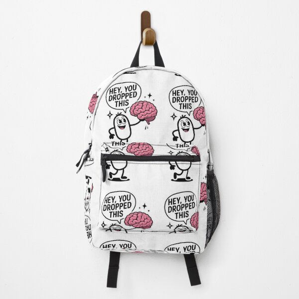 Item preview, Hey, You Dropped This – Funny Brain Cartoon Sticker designed and sold by SouadShopArt.
