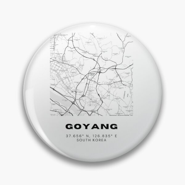 Item preview, Minimalist Goyang Map – Black and White Modern South Korea Art Print designed and sold by RM-Journey.