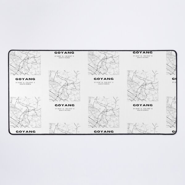 Item preview, Minimalist Goyang Map – Black and White Modern South Korea Art Print designed and sold by RM-Journey.