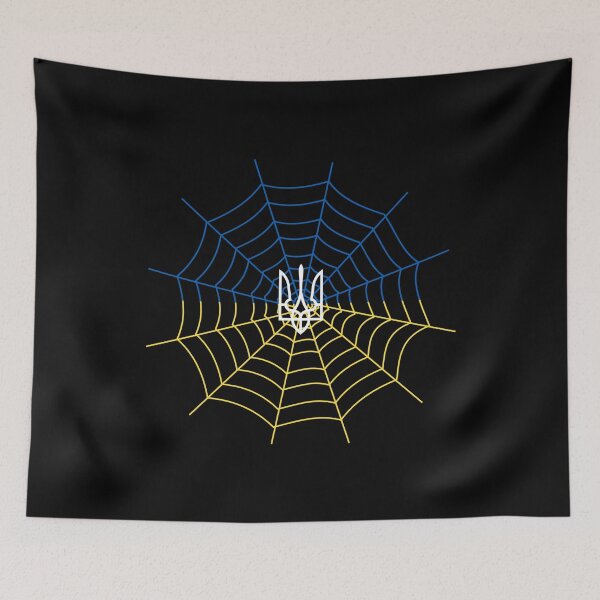 Item preview, Ukrainian Blue Yellow Pavutinnyа with Trident - SBU Operation Spiderweb Unisex T-Shirt designed and sold by Aide.