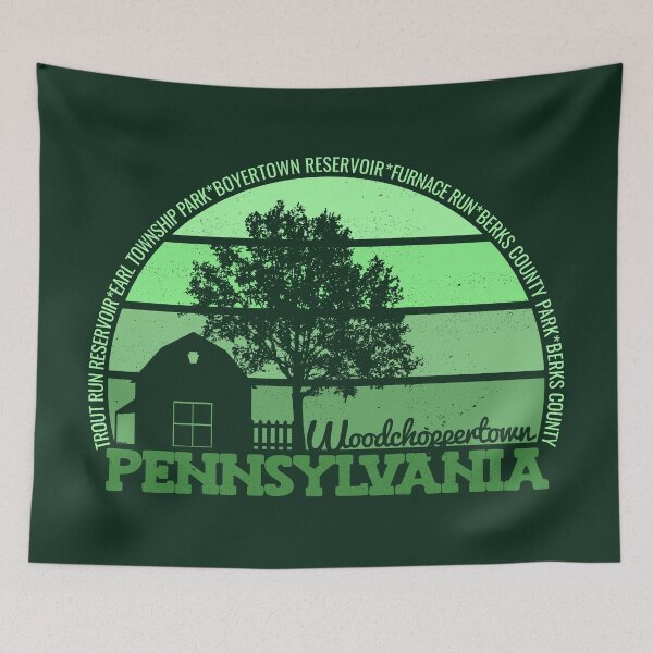 Item preview, Woodchoppertown Pennsylvania Sunset Retro Vintage Local Pride Logo designed and sold by CRHPOD20.