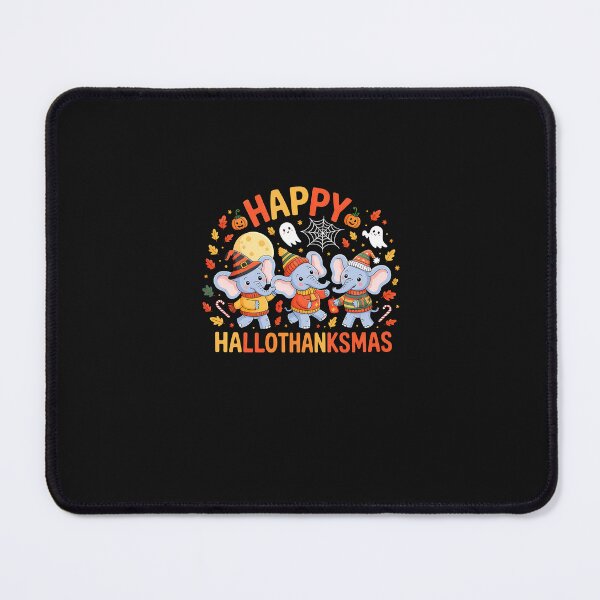 Item preview, Happy Hallothanksmas Cute Elephant Halloween Thanksgiving designed and sold by facegm.