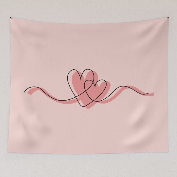 Item preview, Two hearts line art designed and sold by TrulyRuby.