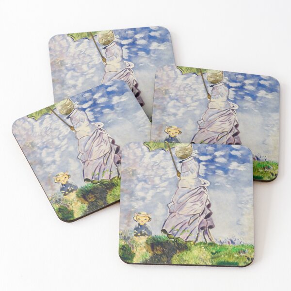 Item preview, Monet's Woman with a Parasol (but with cats) designed and sold by rogerstrawberry.