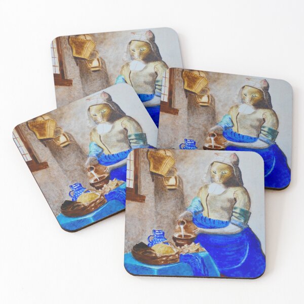 Item preview, Mittens the Milkmaid  (inspired by Vermeer) designed and sold by rogerstrawberry.