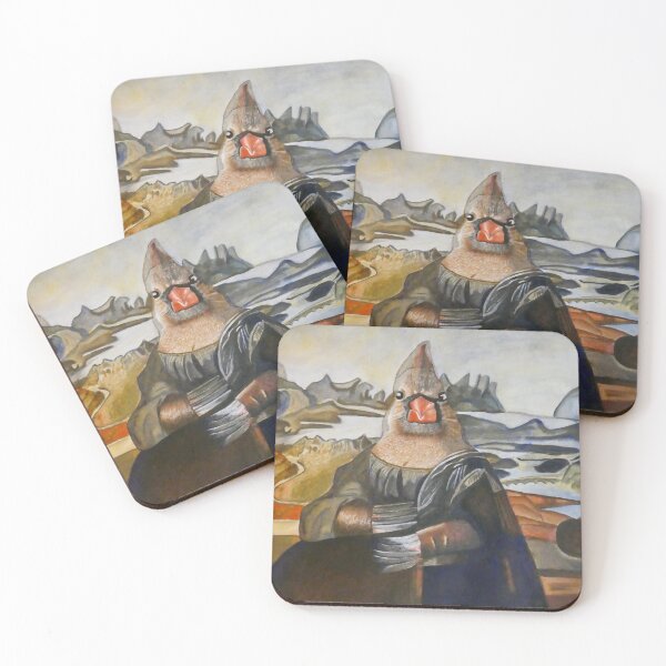 Item preview, Mona Lisa (with a female cardinal, inspired by da Vinci) designed and sold by rogerstrawberry.
