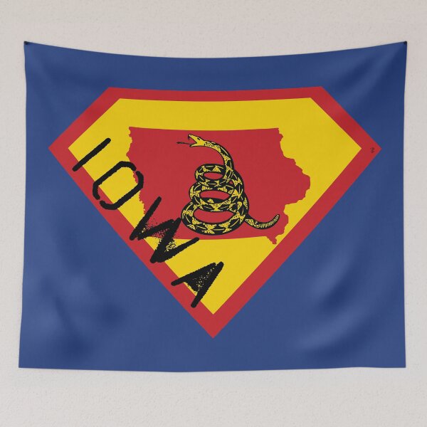 Item preview, IOWAN SHIELD - Freedom Is The Superpower -  Gadsden Snake Flag - Dont Tread On Me SUPERHERO IOWA  spellout design designed and sold by pelagio.