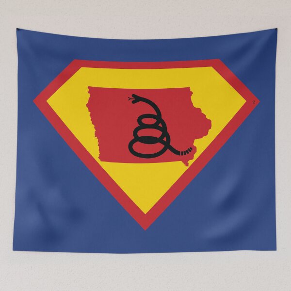 Item preview, IOWAN  SHIELD - Freedom Is The Superpower - Modern Gadsden Snake Flag - Dont Tread On Me SUPERHERO IOWA   design designed and sold by pelagio.