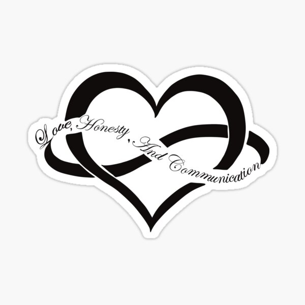Item preview, Polyamory Symbol Sticker – Love & Honesty Art designed and sold by JPUnsolicited.
