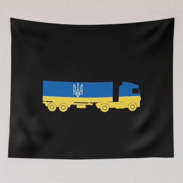 Item preview,  Ukraine Blue Yellow Trident Truck Tee - Pavutinnyа - SBU Operation Spiderweb Unisex T-Shirt designed and sold by Aide.