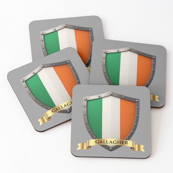 Item preview, Ireland Crest Shield – Gallagher Name Banner designed and sold by Highlandkings.