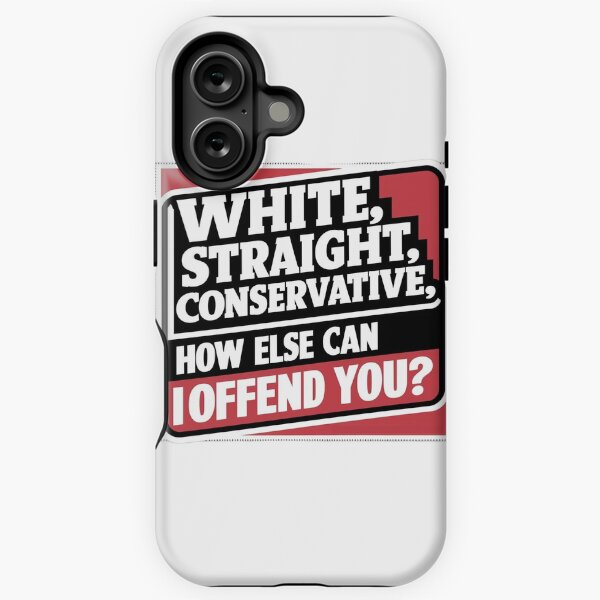 Item preview, White Straight Conservative Quote Sticker – Anti Woke, Pro America, Offensive Political Humor, Ultra MAGA Bold Statement designed and sold by ThePatriotPatch.