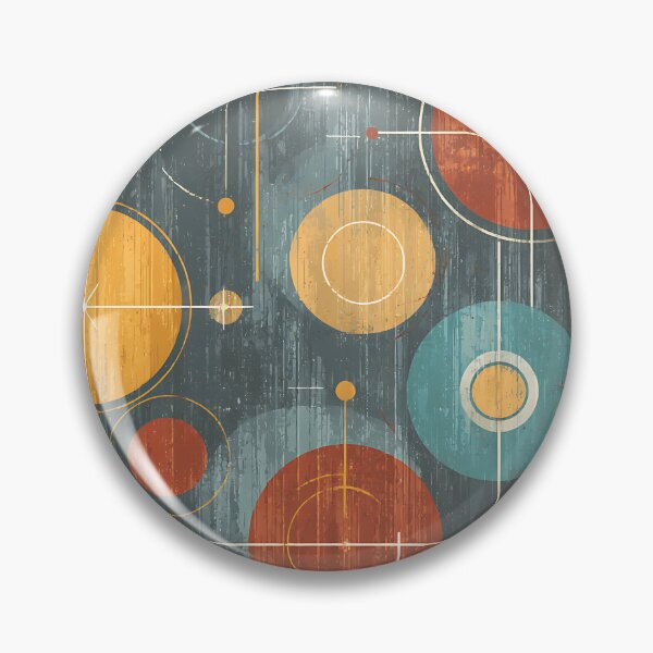 Item preview, Mid-Century Modern Greige Circles designed and sold by Boddicca.
