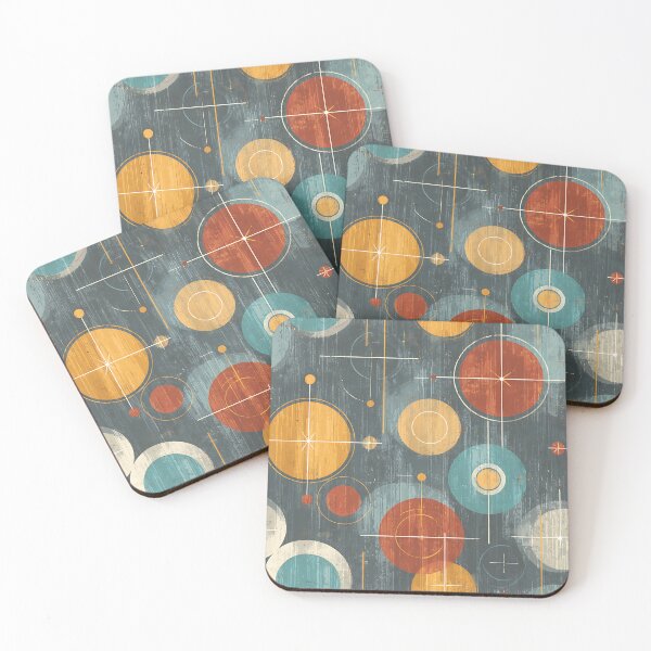 Item preview, Mid-Century Modern Greige Circles designed and sold by Boddicca.
