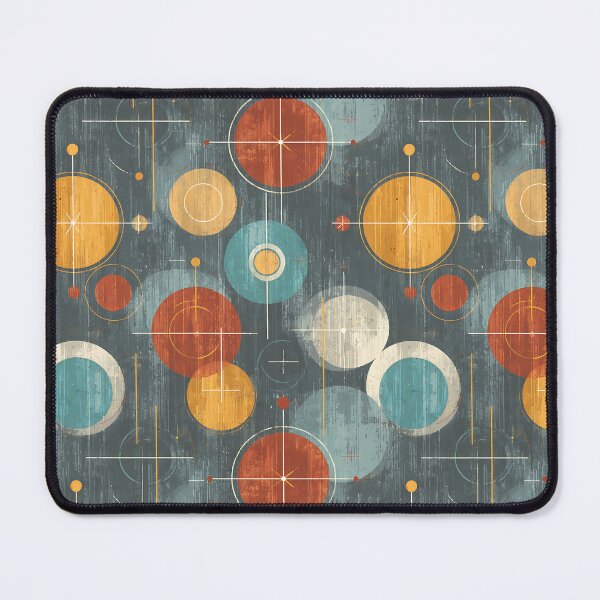 Item preview, Mid-Century Modern Greige Circles designed and sold by Boddicca.