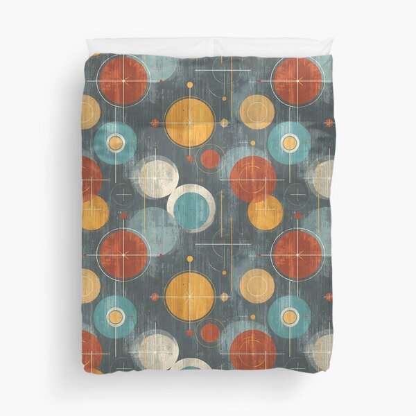 Item preview, Mid-Century Modern Greige Circles designed and sold by Boddicca.