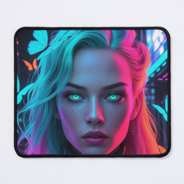 Item preview, Cyberpunk neon portrait designed and sold by Art&couleurs .