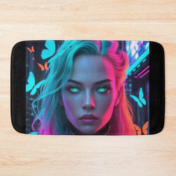 Item preview, Cyberpunk neon portrait designed and sold by Art&couleurs .