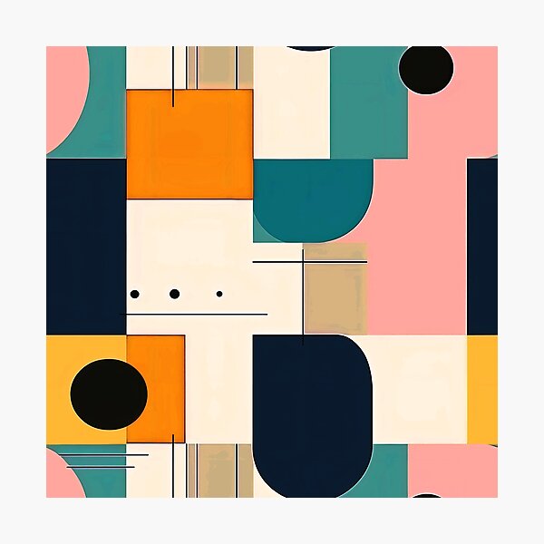 Item preview, Mid-Century Modern Abstract Geometric 1950's Design Art   designed and sold by DEC02.
