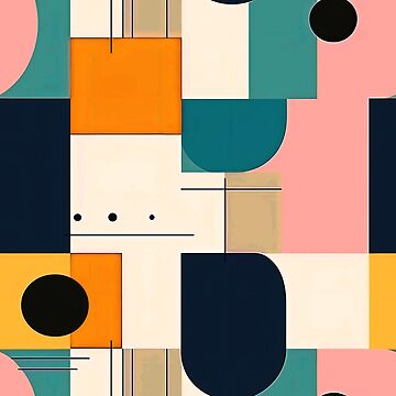 Artwork thumbnail, Mid-Century Modern Abstract Geometric 1950's Design Art   by DEC02