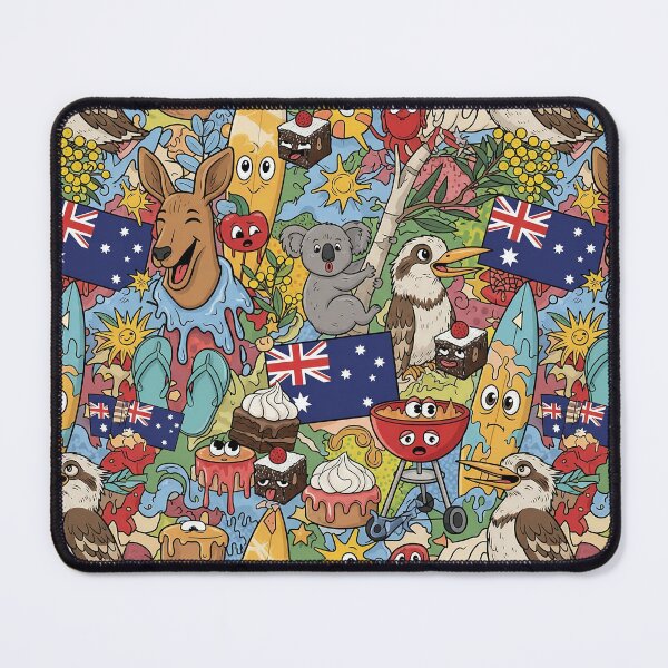 Item preview, Aussie Icons Australia Day Doodle Pattern designed and sold by tretyakov.