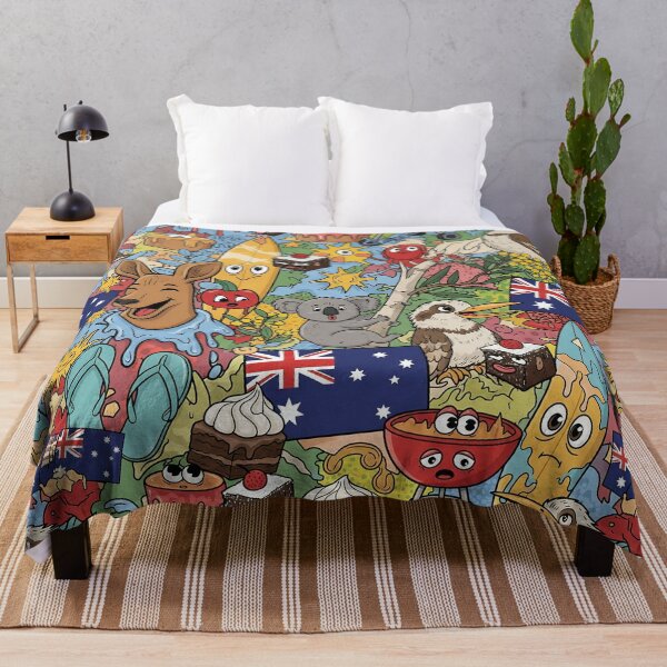 Item preview, Aussie Icons Australia Day Doodle Pattern designed and sold by tretyakov.